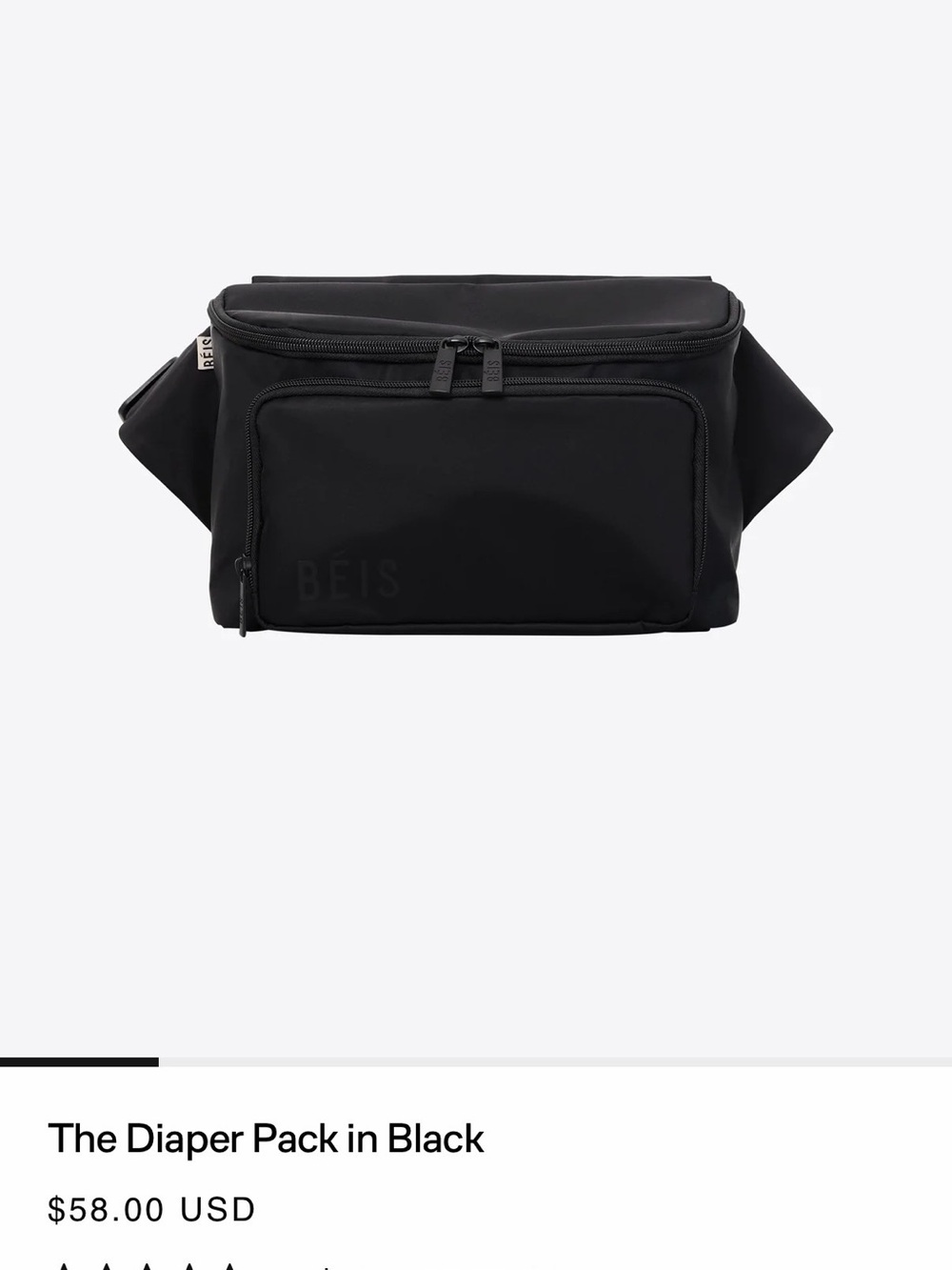 BEIS The Diaper Pack in Black